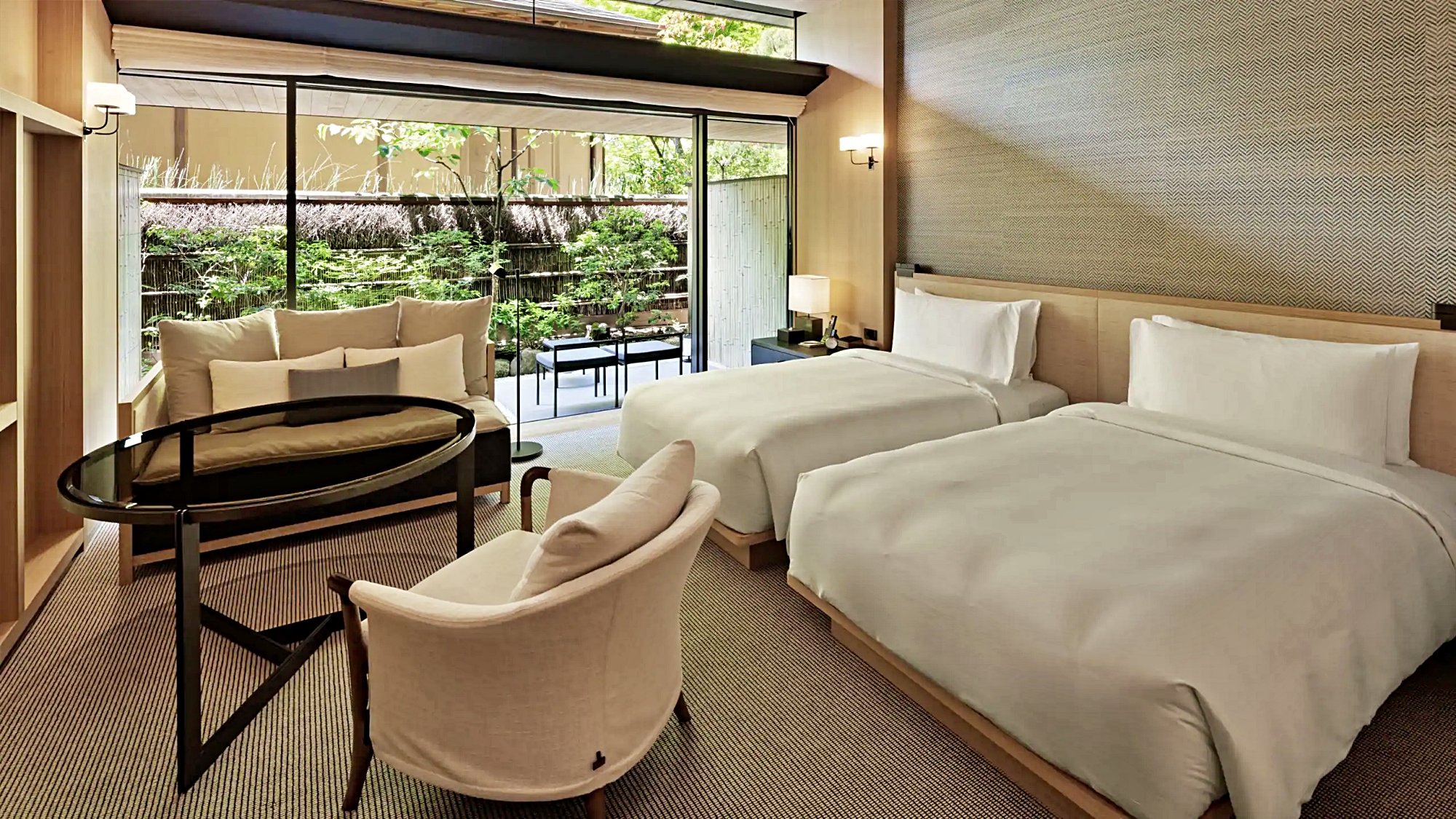 투 트윈 베드 가든 테라스